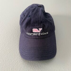 Vineyard Vines Dark Blue Hat with Pink Logo